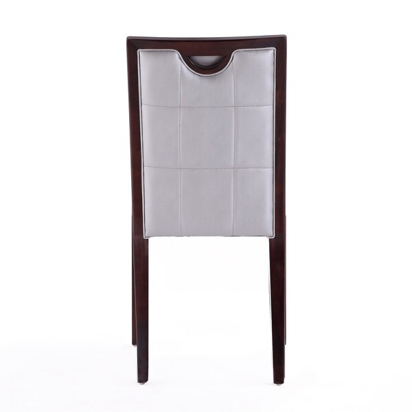 Manhattan Comfort Executor Dining Chairs (Set of Two) in Silver and Walnut - DC003-SV