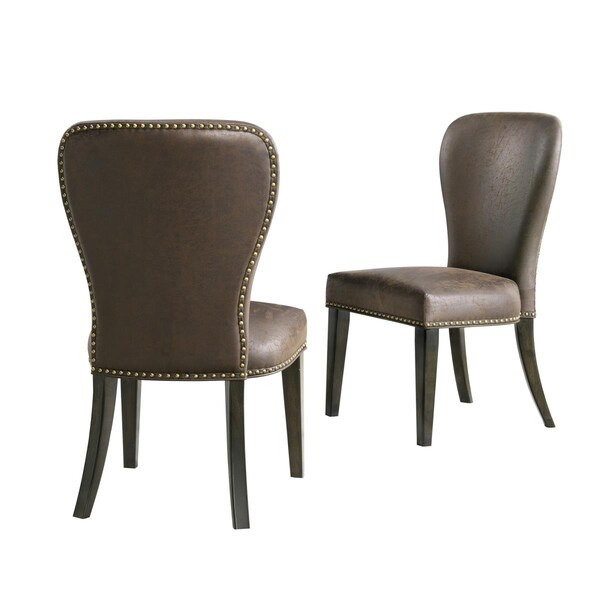 Kd Cama De Bebe Savoy Upholstered Dining Chairs, Espresso, 2PK - KD3242732