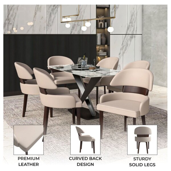 Leisuremod Ethos Collection Modern Wooden Dining Chair in Taupe - EDC50TP