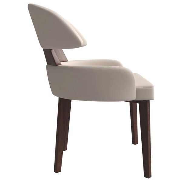 Leisuremod Ethos Collection Modern Wooden Dining Chair in Taupe - EDC50TP