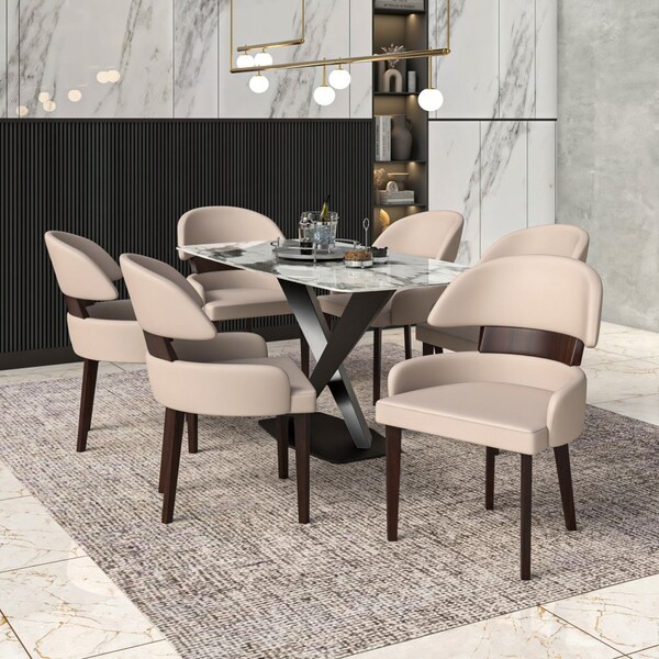 Leisuremod Ethos Collection Modern Wooden Dining Chair in Taupe - EDC50TP