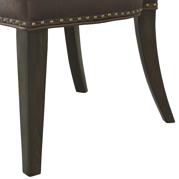Alaterre Furniture Savoy Upholstered Dining Chairs, Espresso (Set of 2) - ANSV01PDC