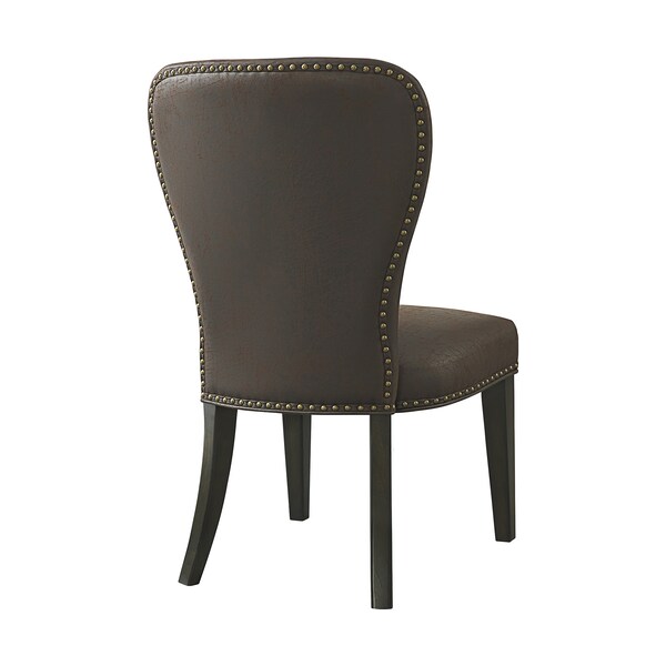 Alaterre Furniture Savoy Upholstered Dining Chairs, Espresso (Set of 2) - ANSV01PDC