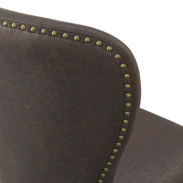 Alaterre Furniture Savoy Upholstered Dining Chairs, Espresso (Set of 2) - ANSV01PDC
