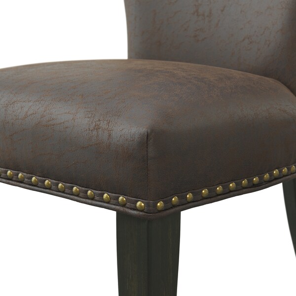 Alaterre Furniture Savoy Upholstered Dining Chairs, Espresso (Set of 2) - ANSV01PDC