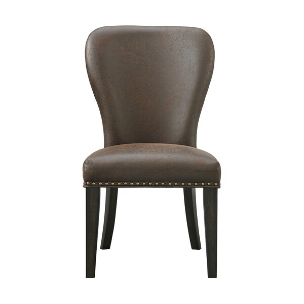 Alaterre Furniture Savoy Upholstered Dining Chairs, Espresso (Set of 2) - ANSV01PDC