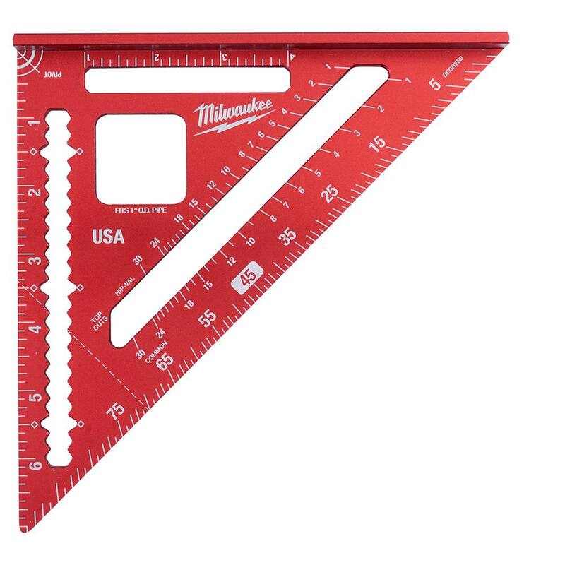 Milwaukee 7 in. Magnetic Rafter Square with 7 in. Non-Magnetic Rafter Square and 4-1/2 in. Trim Square - MLSQM070-MLSQ070-MLSQQ040