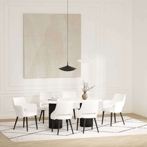 Manhattan Comfort 6-Piece Tremont Dining Chair in White - 6-DC104-WH
