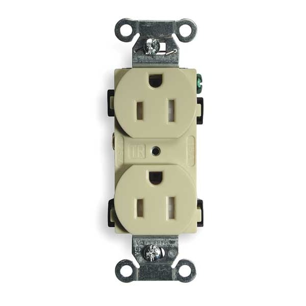 Hubbell 15A Duplex Receptacle 125VAC 5-15R IV - BR15ITR