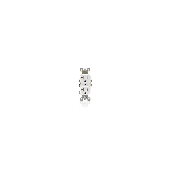 Leviton Wall Fixture 5-20R Recep Tr Resi White - T5820-W