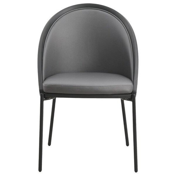Leisuremod Urbane Collection Modern Dining Chair in Charcoal, 4PK - UC21CH4