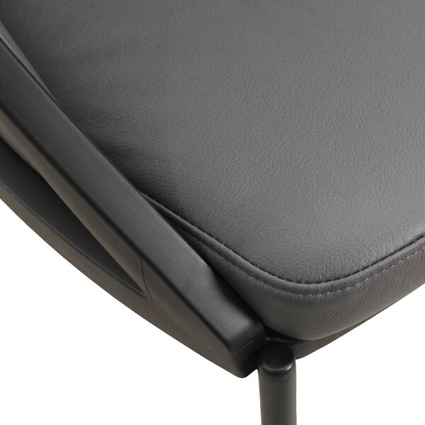 Leisuremod Urbane Collection Modern Dining Chair in Charcoal, 4PK - UC21CH4