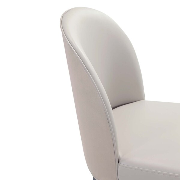 Manhattan Comfort 8-Piece Hillman Dining Chair and Arm Chair in Light Grey - 8-DC087AR2-LG
