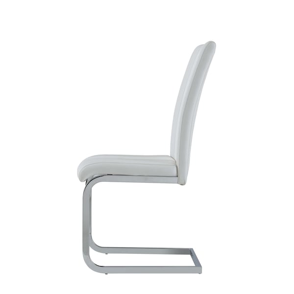 Global Furniture Usa Contemporary Fabric, PU D915 3 White Dining Chairs - 2978