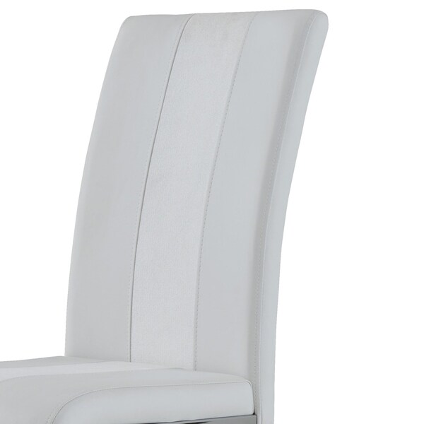 Global Furniture Usa Contemporary Fabric, PU D915 3 White Dining Chairs - 2978