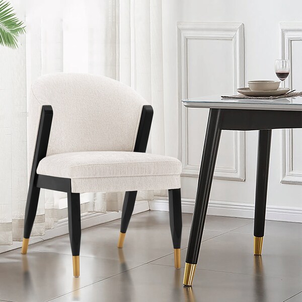 Manhattan Comfort Modern Ola Boucle Dining Chair in Cream - DC075-CR