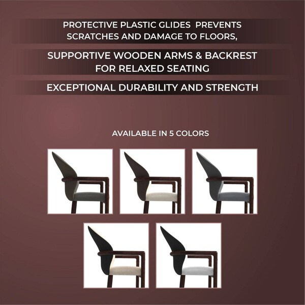 Leisuremod Opaline Series Elegant Wooden Dining Chair in Brown/Cream, 2PK - OC24BRCR2