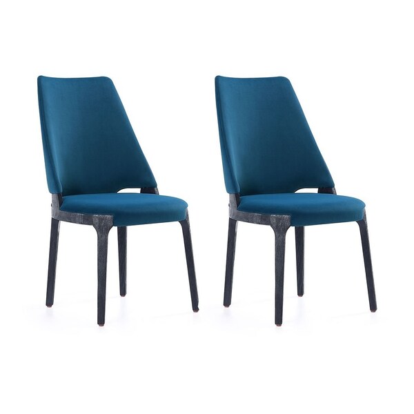 Manhattan Comfort Kara Dining Side Chair in Blue- Set of 2 - DC057-BL