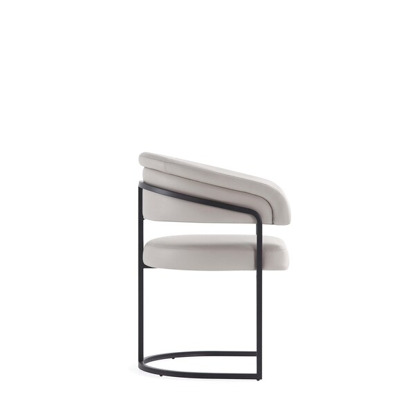 Manhattan Comfort Augusta Dining Chair in Light Grey, 2PK - 2-DC094-LG