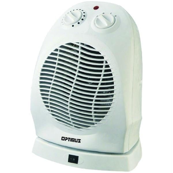 Optimus Portable Oscillating Fan Heater With Thermostat - OP391872