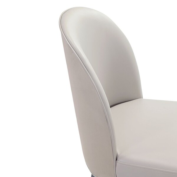 Manhattan Comfort Hillman Dining Chair in Light Grey- Set of 2 - DC087-LG