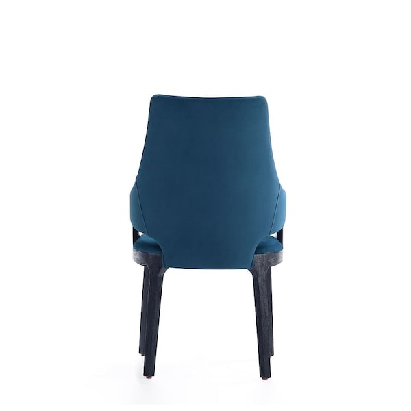 Manhattan Comfort 6-Piece Kara Dining Side and Arm Chairs in Blue - 4-DC057-BL