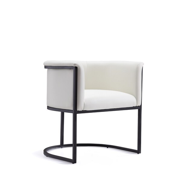 Manhattan Comfort Cosmopolitan Dining Chair in White and Black - DC044-WH