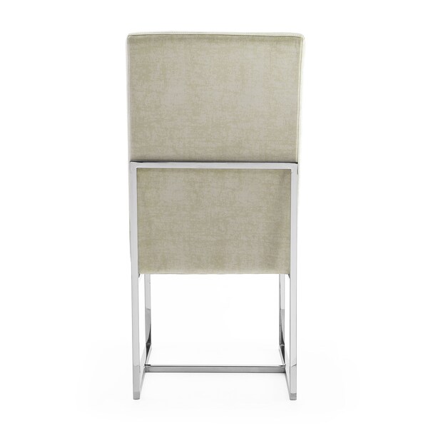 Manhattan Comfort Element Velvet Dining Chair in Champagne - DC030-OM