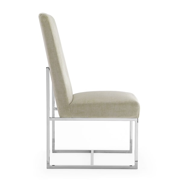 Manhattan Comfort Element Velvet Dining Chair in Champagne - DC030-OM