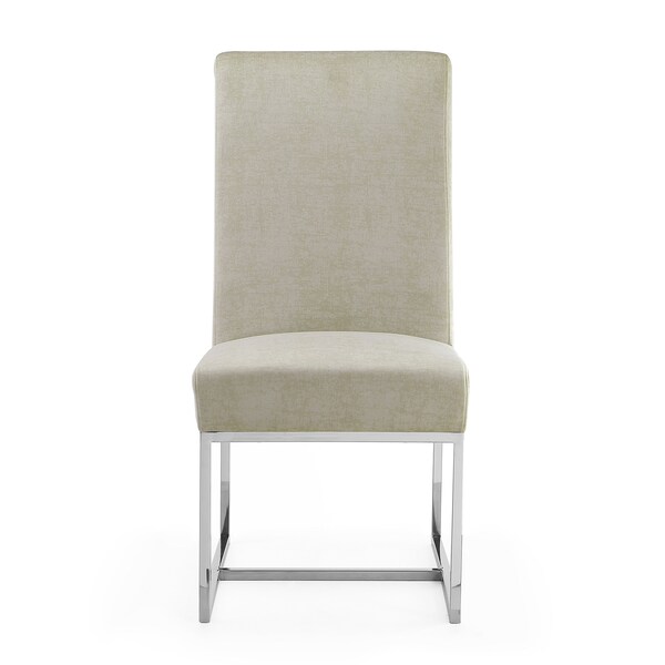 Manhattan Comfort Element Velvet Dining Chair in Champagne - DC030-OM