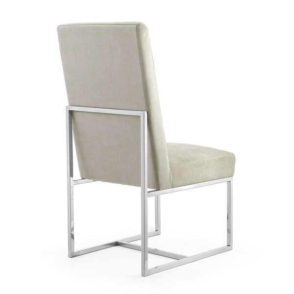 Manhattan Comfort Element Velvet Dining Chair in Champagne - DC030-OM