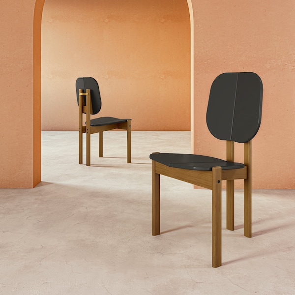 Manhattan Comfort Gales Dining Chair in Black - Set of 2 - DC-83938-BK
