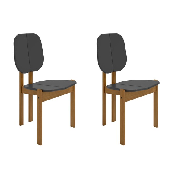 Manhattan Comfort Gales Dining Chair in Black - Set of 2 - DC-83938-BK