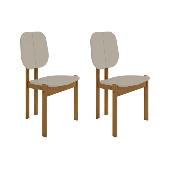 Manhattan Comfort Gales Dining Chair in Greige - Set of 2 - DC-83938-OW