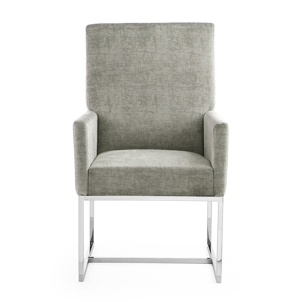 Manhattan Comfort Element Dining Armchair in Steel (Set of 2) - 2-DC029-ST