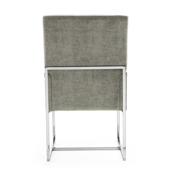 Manhattan Comfort Element Dining Armchair in Steel (Set of 2) - 2-DC029-ST