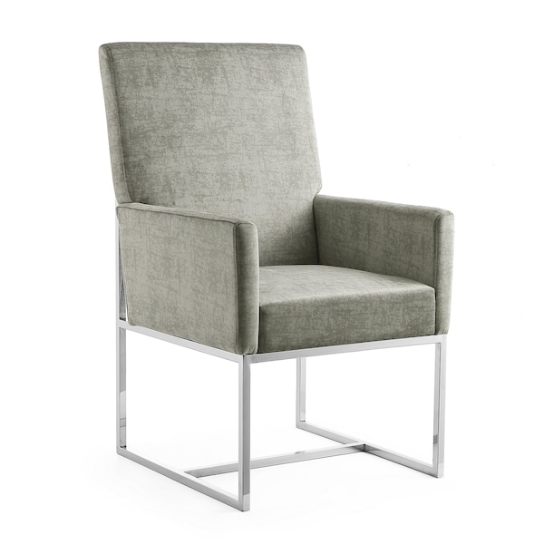 Manhattan Comfort Element Dining Armchair in Steel (Set of 2) - 2-DC029-ST