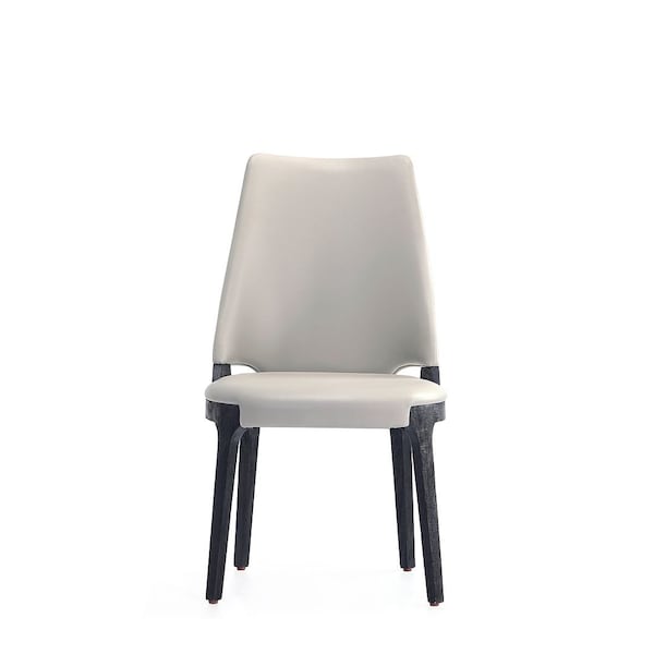 Manhattan Comfort Kara Dining Side Chair in Light Grey- Set of 4 - 2-DC057-LG