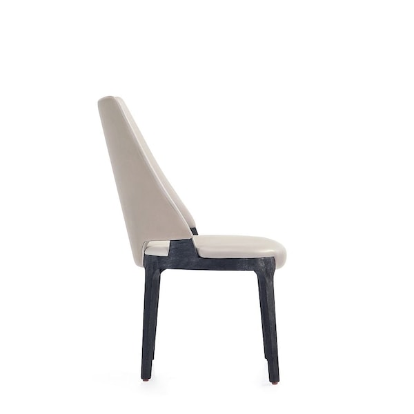Manhattan Comfort Kara Dining Side Chair in Light Grey- Set of 4 - 2-DC057-LG