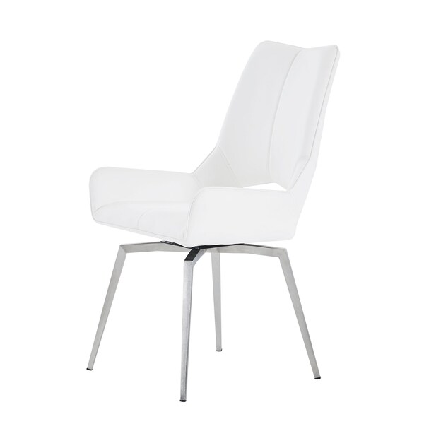 Global Furniture Usa Contemporary PU D4878 2 White Dining Chair - 3198