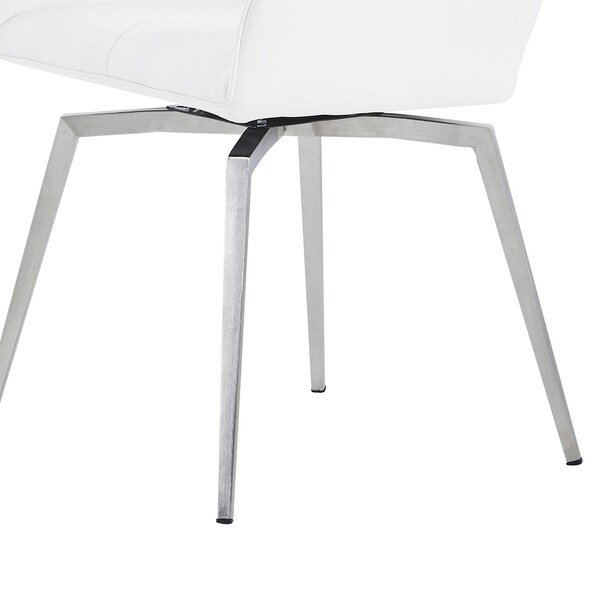 Global Furniture Usa Contemporary PU D4878 2 White Dining Chair - 3198