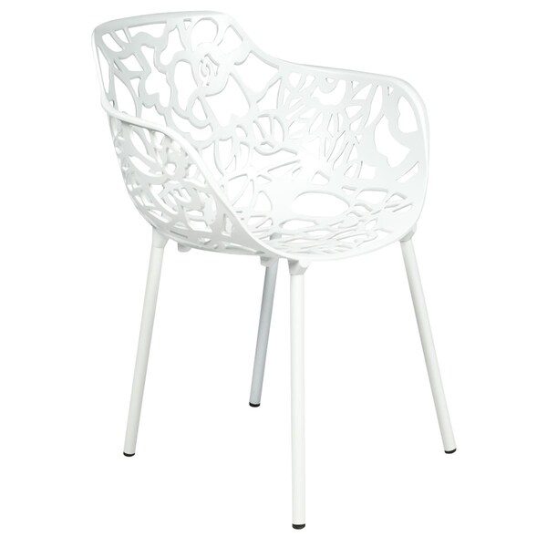Kd Americana 31.5 x 24.5 x 21.5 in. Modern Devon Aluminum Chair, White - KD3029571