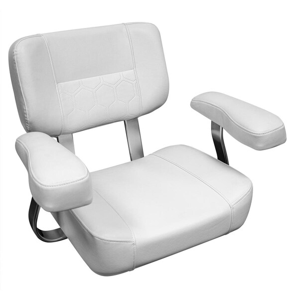 Kd Muebles De Comedor Deluxe Helm Chair with Arms, Brite White - KD2688030