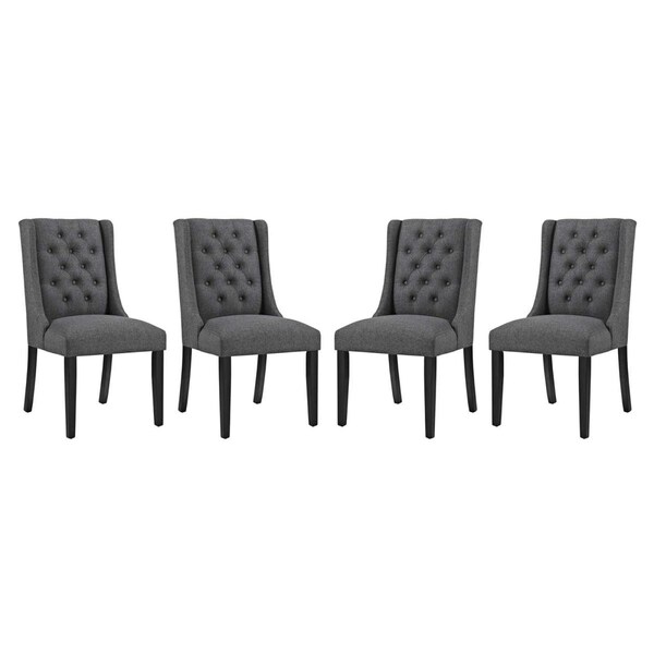 Modway Furniture Baronet Dining Chair - Fabric, Gray - Set of 4 - EEI-3558-GRY