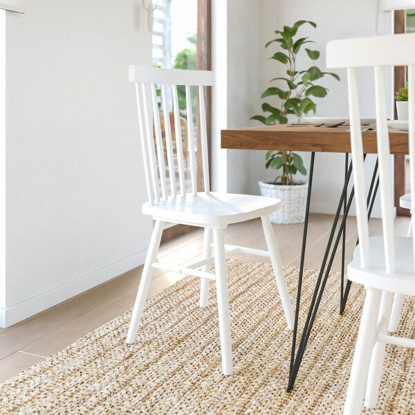 Flash Furniture White Commercial Wooden Spindle Back Chairs, PK 2 - ZH-8101WR-WH-2-GG