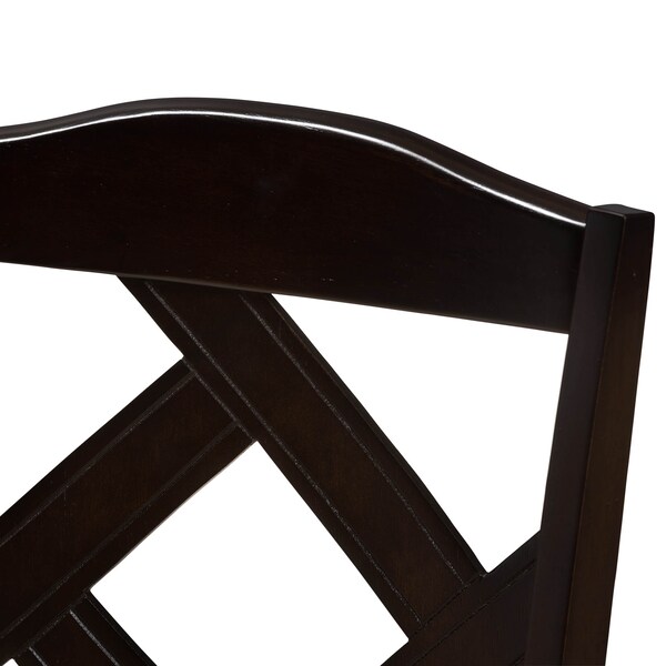 Baxton Studio Ruth Beige Upholstered and Dark Brown Finished Dining Chair, PK2 - 142-8027