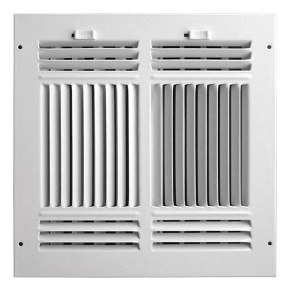Greystone Greystone C104M10X10 10 x 10 in. 4 Way Supply Register  White - 4268652