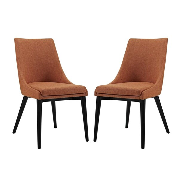 Modway Furniture 34 H x 38 W x 23.5 L in. Viscount Dining Side Chair Fabric, Orange - EEI-2745-ORA-SET