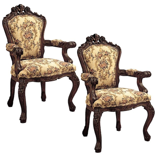 Design Toscano Carved Rocaille Chair, PK 2 - AF9307