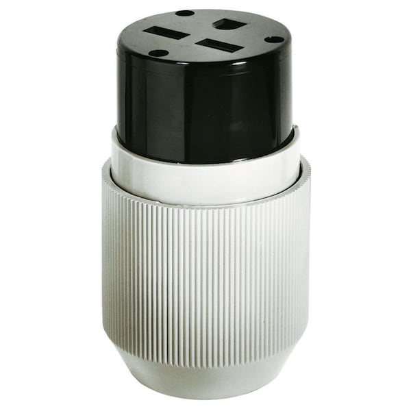 Bryant Straight Blade Devices, Female Connector, HD, Straight, 30A 250V, 2-Pole 3- Wire Grounding, 6-30R - 9630NC